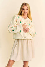 Davi & Dani USA Cardigan Floral Embroidery Pattern Button Down Long Sleeve f67a907a-86fb-4999-8d78-b3947d36a94f-Max Trendsi