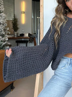 Women's Sweater Openwork Knit Oversized Batwing Long Sleeve f68710cb-770f-4e23-8ef5-0d83cce5e344-Max-Origin Trendsi