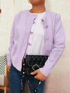 Women's Cardigan Button-Up Long Sleeve Embroidered Knit f6e89dd7fc9d48b2aad56adaee19afe5-Max-Origin Trendsi