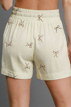 Casual Shorts Women's Bow Print Lace Summer Drawstring Pocketed f6f83b54-638c-4d19-bb4b-b5d819e7cca8-Max-Origin Trendsi