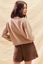 SO ME Women Cardigan Sweater Beige Knit Front Lace Trim Button Lonf Sleeve f70a35f7cf4f4fcca1548571c97865fc-Max-Origin Trendsi