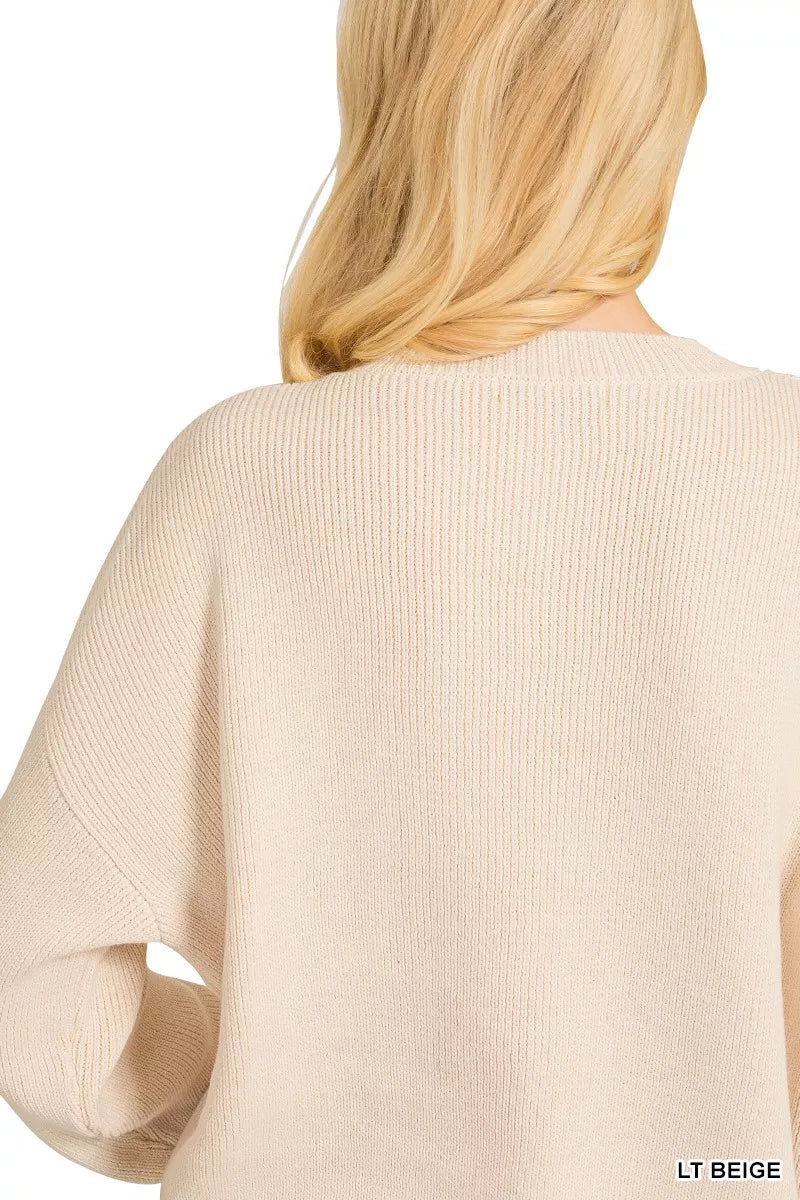 Zenana Womens Cotton Sweater Beige American Flag Crew Neck Pullover f744e7f97b9b450f93331bfbe4860f69-Max-Origin Trendsi