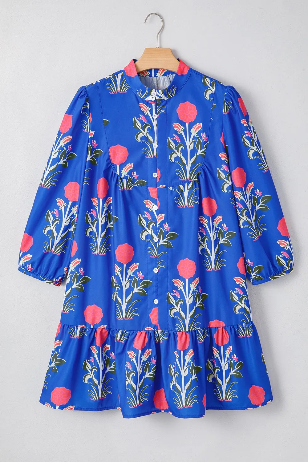 Mini Dress Royal Blue Floral Print Long Sleeve Ruffle Hem Buttoned f7b36d8a-a563-4228-b4b6-9c885a9f7e49-Max-Origin_1620bb96-f552-4fe3-9c62-5f56d4d1a90b Trendsi