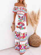 Floral Maxi Dress Off Shoulder Ruffle Belted High Waisted Ruched f7b78a13-d0e3-402b-b45e-54f4bd4298df-Max-Origin Trendsi