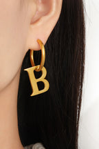 Hoop Earrings Letter B Titanium Steel 18K gold-plated Gold Sliver Jewelry Gold One Size f7c17a99-358f-4ef6-88d0-bd2c63c60f6e-Max Trendsi