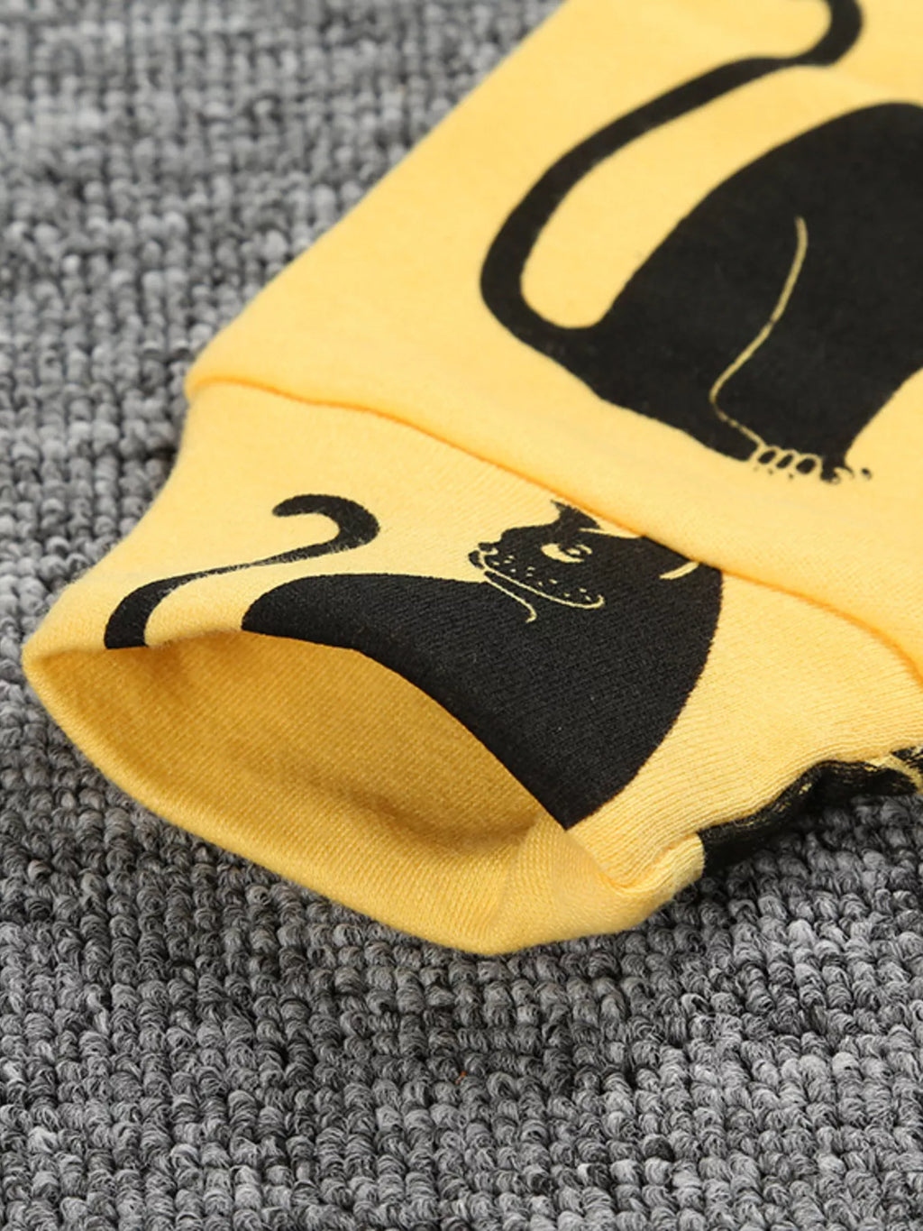 Children's Set Top and Pants Cute Cat Print Long Sleeve Yellow 2 Pcs f7e81ed73c6b4a19958e07454bcd7e21-Max-Origin Trendsi