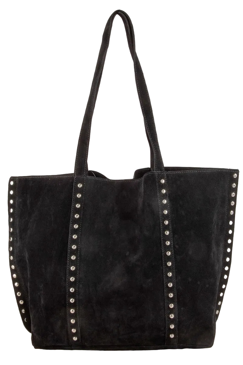 Fame Large Tote Bag with Studded Trim