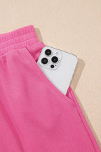 Outfit Set Pink Wpmen's Pearl Ruffled Embellished Top and Shorts Set f8fa84b2-b3cb-49d4-bf97-cab4ad8b13fe-Max-Origin Trendsi