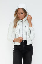 Snobbish Faux Leather Women White Zip Pockets Hooded Basic Jacket f910e4be-aff3-4408-a7c0-5225024e43da-Max_b3893b1d-09f4-46d3-9900-064edf808363 Trendsi