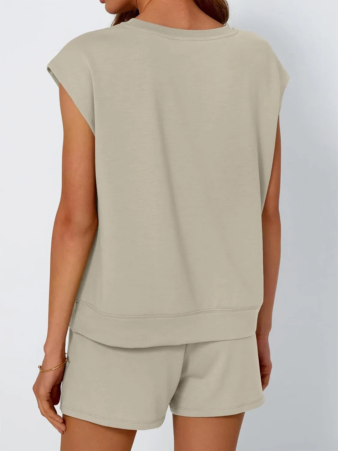 Outfit Set Round Neck Cap Short Sleeve Top and Shorts Set f93cec36-c078-49a1-9091-9ee095862170-Max-Origin Trendsi