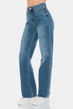 Judy Blue Straight Jeans Tummy Control Cut Raw Hem Denim Pants f95b6be8-3cc1-4737-a0c8-9e0855e6399f-Max Trendsi