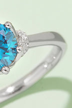 Murray Silver Ring 1 Carat Moissanite Stone Blue Pink 925 Sterling Platinum-plated f97b1408a8ae47a78a8d9485a02ea13d-Max Trendsi
