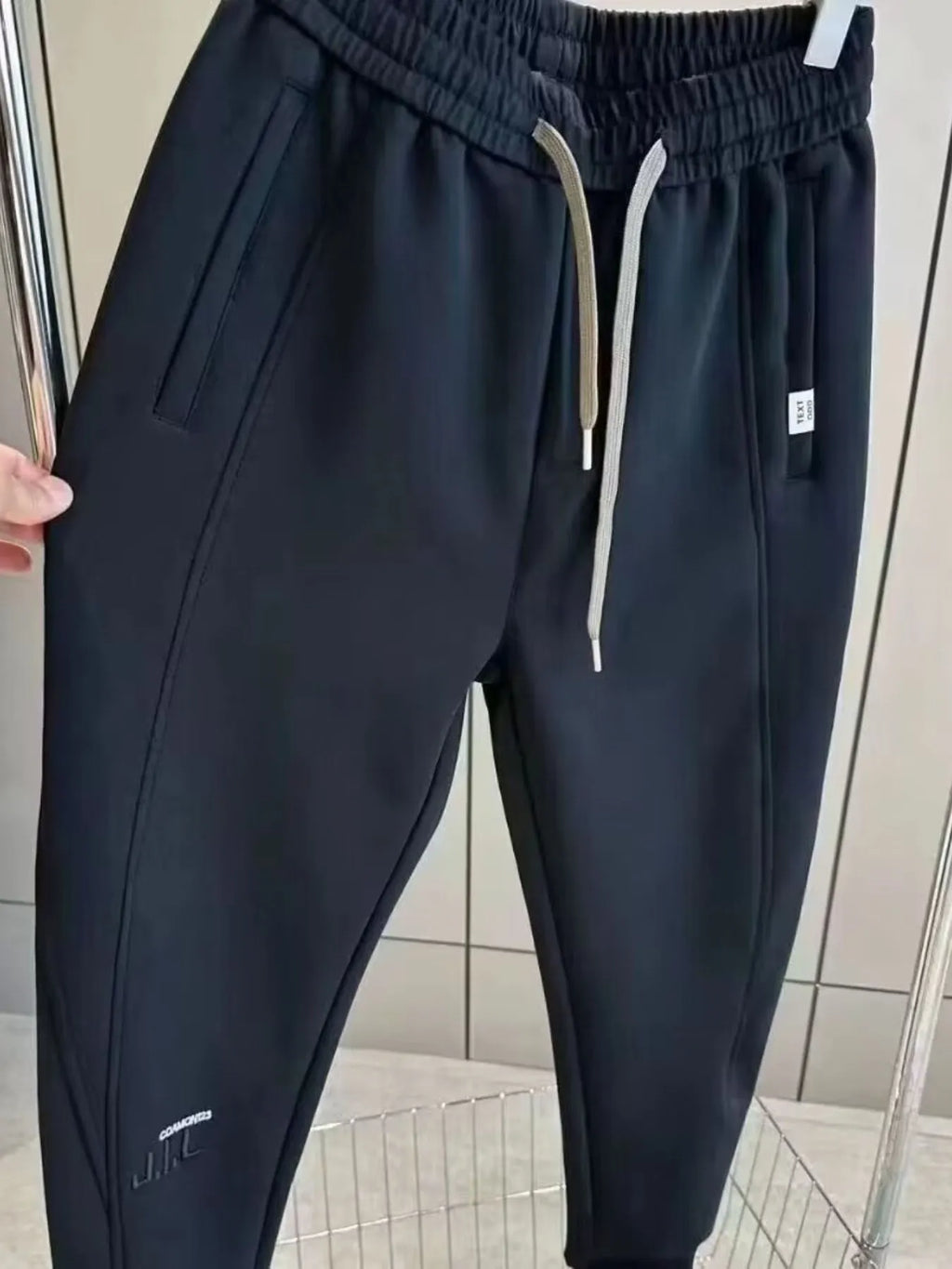 Men's Black Jogger Pants Cotton Blend Drawstring Waist with Pockets S-3XL f9cf0c8e-badd-4c7b-a4fa-9301eba40cdd-Max-Origin Trendsi