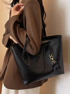 PU Leather Medium Tote Bag