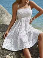 Mini Cami Dress Swiss Dot Smocked Square Neck with Thin Straps fa0f6c6818204b33a54f34ec37dd3ba9-Max-Origin Trendsi