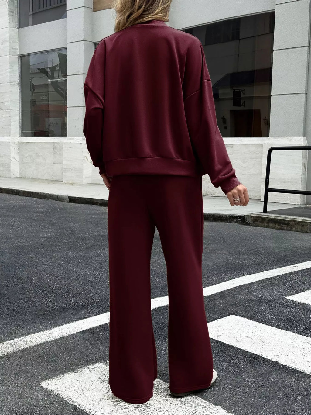 Womens Outfit Set Zip Up Drop Shoulder Top and Pants 2 Pcs fa2a3a59-93ae-4e91-a302-db4964f66d3b-Max-Origin Trendsi