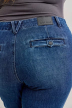 Judy Blue Bootcut Jeans Mid Rise with Welt Pockets Medium Wash Plus Sizes fa2d4386-255c-460c-a2ec-b5471236d172-Max-Origin Trendsi