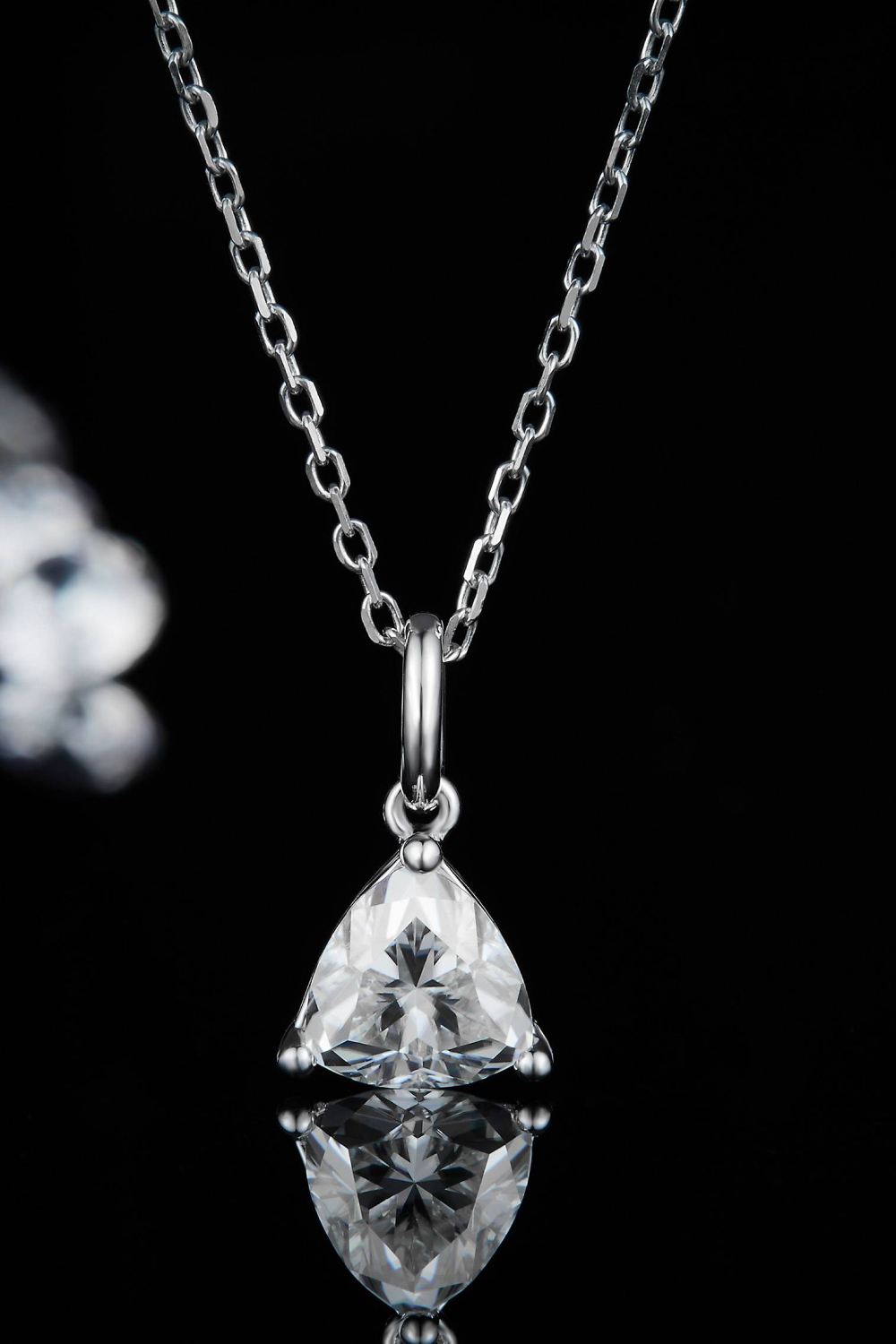 Murray Silver Necklace 1 Carat Moissanite Triangle Stone Pendant 925 Sterling Silver One Size fa30da6479004adaa26697ae72fa4739-Max Trendsi