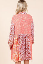 Mittoshop Shirt Dress Floral Long Sleeve Pocketed Short fa4aa439-3bdb-48f9-a63b-e9446578fd01-Min Trendsi
