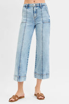 RISEN Jeans Women's Crop Wide Front Seam Detailed High Rise Ligth Wash faa949f0c91c4f019ef9ff614737c8bf-Max-Origin Trendsi