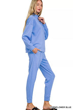 Zenana Womens Jogger Set Blue Scuba Half Zip Pullover and Pants fadeff40179b4b79be9e9a8c25ba34c1-Max-Origin Trendsi