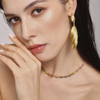 Dangle Earrings Elegant Stainless Steel 18K gold-plated Long Leaf Jewelry fb30dc86-9cf4-47e1-a192-40a1ef8ad84c-Min Trendsi
