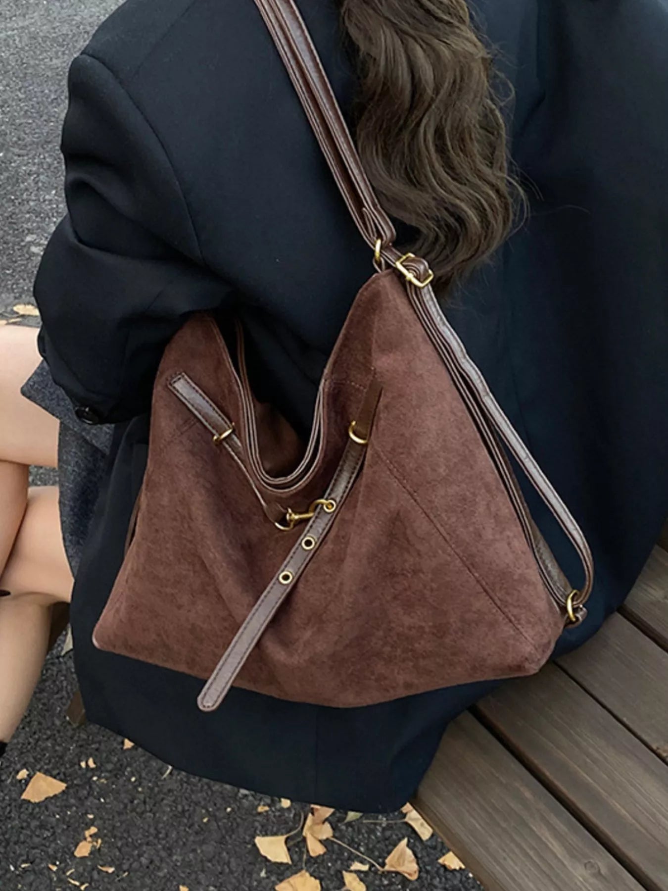 Womens Suede Tote Bag Large Handbag fb30f93e-e811-4e14-869e-c73122ddf591-Max-Origin Trendsi