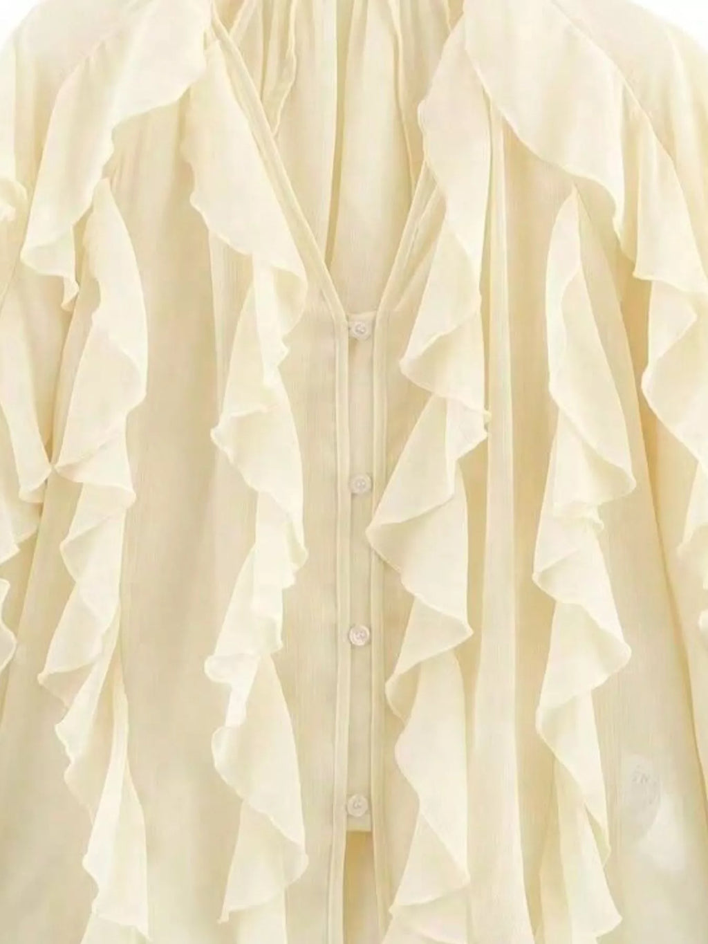 Womens Blouse Ruffled Layered Sheer Long Sleeve Top fb319f9b-230a-41ec-8655-d605a85af023-Max-Origin Trendsi