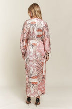 ADORA Midi Dress Printed V-Neck Batwing Long Sleeve fb5227bd-7a0b-467b-9683-818298044144-Min Trendsi