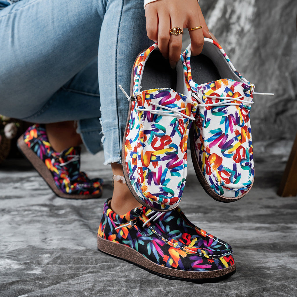 Colorful Printed Casual Loafers for Everyday Wear