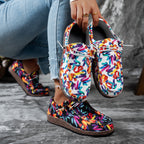 Colorful Printed Casual Loafers for Everyday Wear