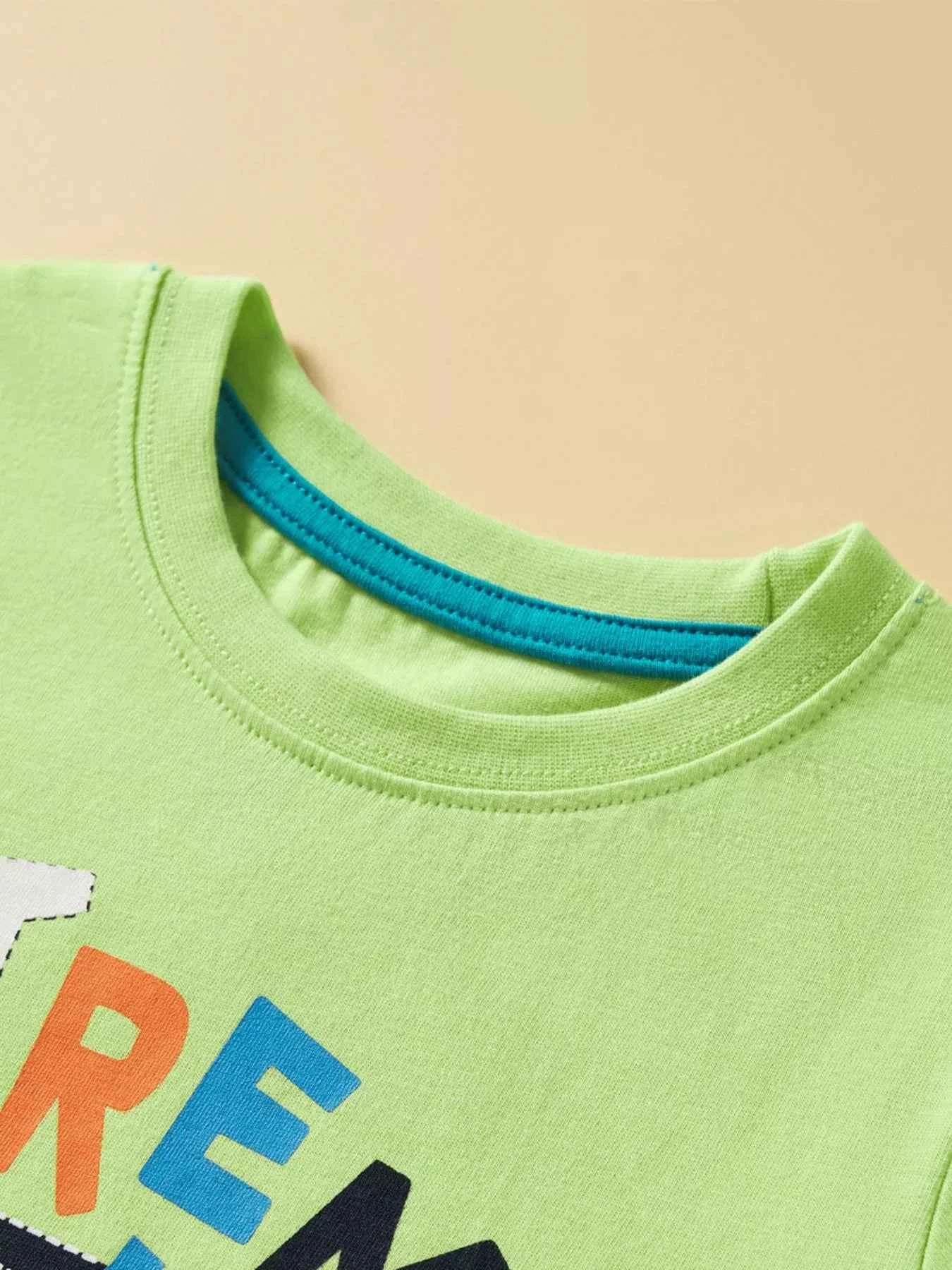 Children's Extreme Stunts Motorcycle Graphic T-Shirt and Shorts Set