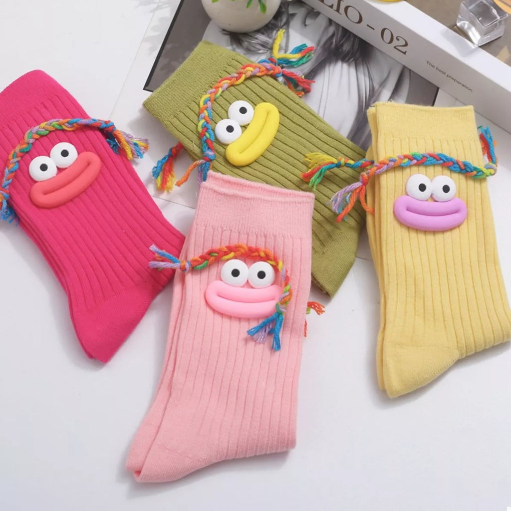 Women's Crew Socks Cotton Cartoon Ribbed Knit Funny fbe5e992-00b8-442e-a970-d77573ba3905-Max-Origin Trendsi