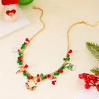 Christmas Charm Necklace 18K Gold-Plated Multicolor Rhinestone fbf9e6a4-7030-482e-a8f9-8bc267f3d2d1-Max-Origin Trendsi