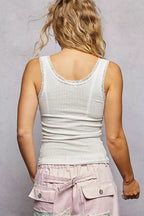 POL Tank Top Off White Lace Trim with Front Button Closure and Pocket fc8049e3-3cc9-464e-a76f-9f3e09158ec5-Max-Origin Trendsi
