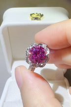 2 Carat Moissanite Ring 925 Sterling Silver Flower Shaper Platinum-plated fc9b48ed-3d15-487b-ade7-21b64c052505-Max Trendsi