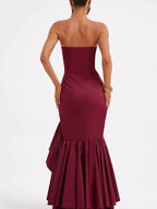 Bodycon Dress Strapless Ruffle Split High-Low Tiered Party Dresses fca9668b-567e-4a75-a23a-fa0200caf8df-Max-Origin Trendsi