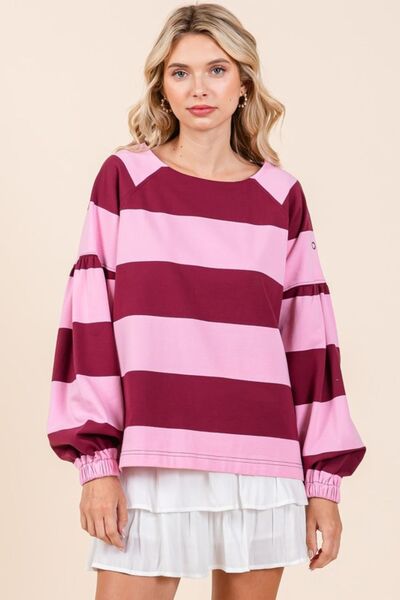 Mittoshop Striped T-Shirt Snap Shoulder Long Sleeve Cotton Top fd473397-29e4-4e75-a8da-75cf7b78a962-Min Trendsi