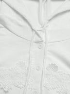 Women's Hoodie White Viscose Lace Detail Long Sleeve Drawstring Hood fd99cfa95e874518ab5ce11b79bfd578-Max-Origin Trendsi