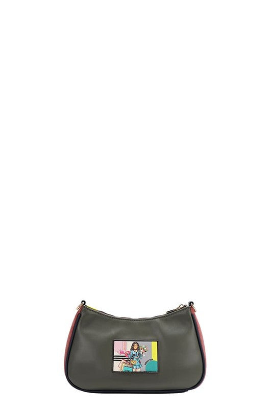 Nicole Lee USA Crossbody Bag Small Crescent Shaped Eco-leather Printed fdbbe8ca-c952-400b-ae9c-0053e81240f8-Max Trendsi