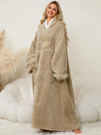 Hooded Lounge Dress Oversized Soft Pocketed Contrast Long Sleeve fdd34d3c-3404-4707-bc14-1e21960bfc11-Max Trendsi