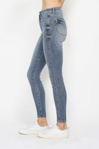 Judy Blue US Skinny Jeans Tummy Control Contrast Wash Blue Jeans fe0377f0-8236-4bea-8220-151d953f2edd-Max Trendsi