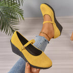 Women's Loafers Faux Suede Round Toe Wedge High Heels Shoes fe0aa845547c4f2a95de14d4c61ea2b3-Max-Origin Trendsi