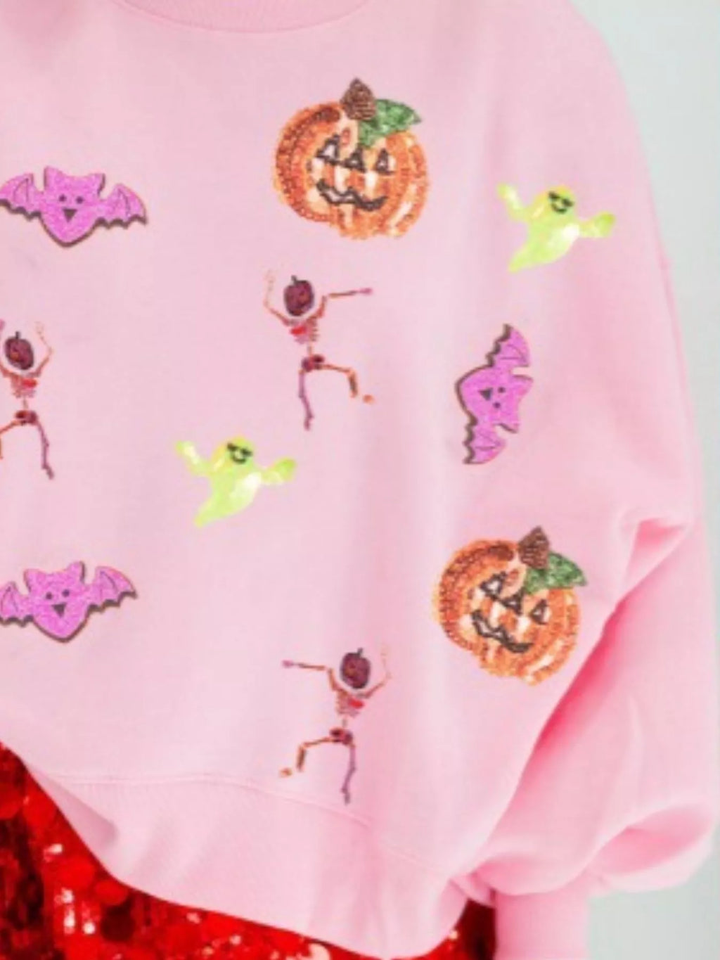 Halloween Women's Sweatshirt Sequin Round Neck Long Sleeve Pullover fe2bebaa-b068-4cbc-9da6-aa1baa3a79d4-Max-Origin Trendsi