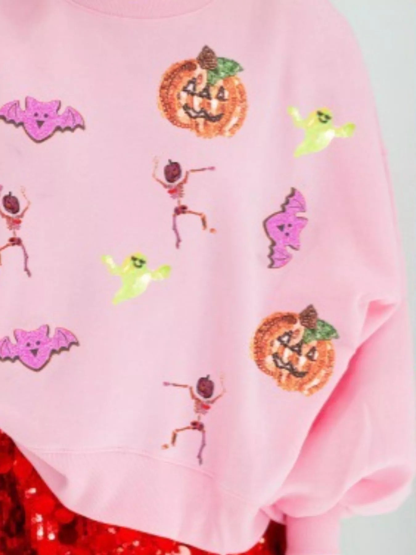 Halloween Women's Sweatshirt Sequin Round Neck Long Sleeve Pullover fe2bebaa-b068-4cbc-9da6-aa1baa3a79d4-Max-Origin Trendsi