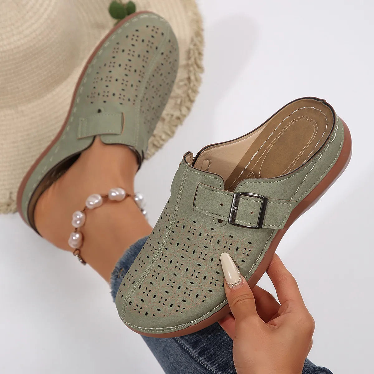 Women's Loafer Round Toe Platform Pu Leather Shoes Sage fe4d4b36-9302-4c99-9f8d-877d078c3366-Max-Origin Trendsi