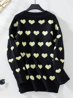 Women Cardigan Heart V-Neck Button Up Long Sleeve Soft Acrylic Knitwear fe4f588b-885a-4c78-afae-0794bff21bc7-Max Trendsi