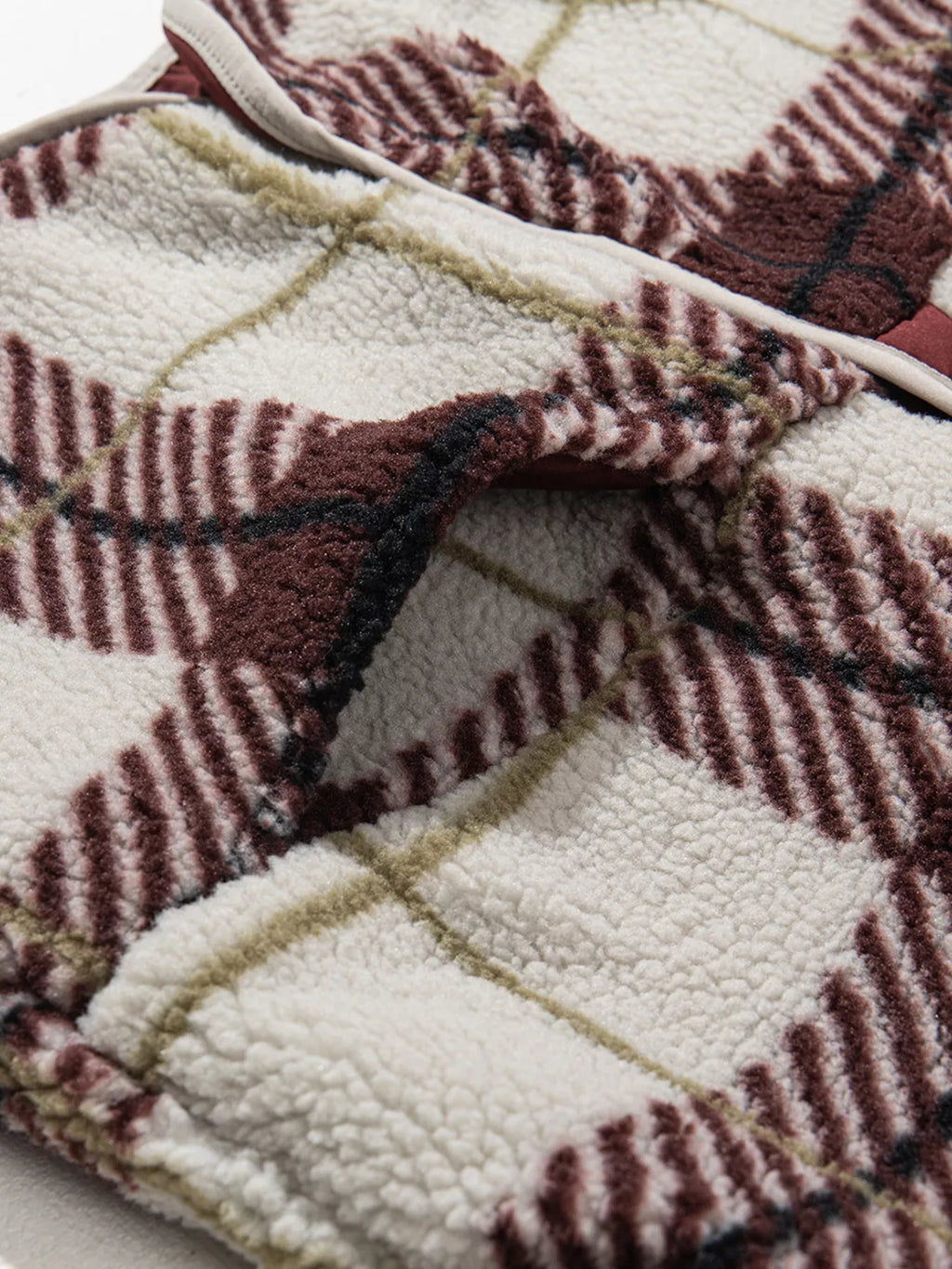 Women's Plaid Thick Fleece Jacket Buttoned Stand Collar Outwear fe8cb7f283c8423fad1de3f381de024c-Max-Origin Trendsi