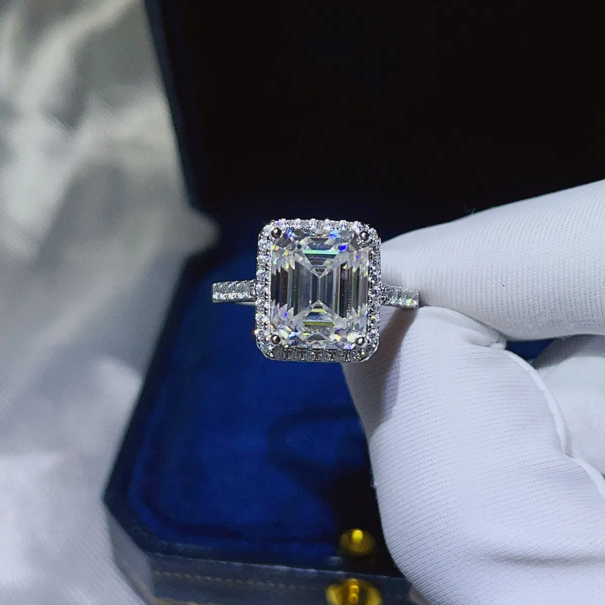 Silver Ring 5 Carat Moissanite White Square Stone 925 Sterling Platinum-plated feb60995-eb4f-42da-b6b9-9921fb1687d7-Max-Origin Trendsi