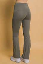 Love Tree Flare Leggings Moss Women High Waist Active with Side Pockets feb723ea-c1ce-4e28-91a6-9a6b9489cb80-Max Trendsi